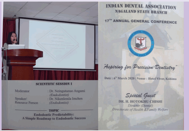 Dr. Nikenlemla as Speaker at the 17th Annual General Conference of Indian Dental Association Nagaland state branch